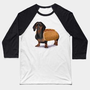 Halloween Wiener Dog Dachshund Hot Dog Costume Drawing Baseball T-Shirt